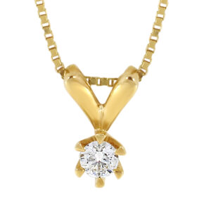 Anheng, einsteins diamant 0.25 ct med doublekjede