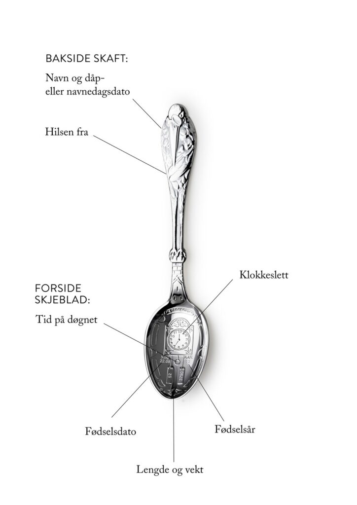 Sølvbestikk, "STORK" BARNESKJEI